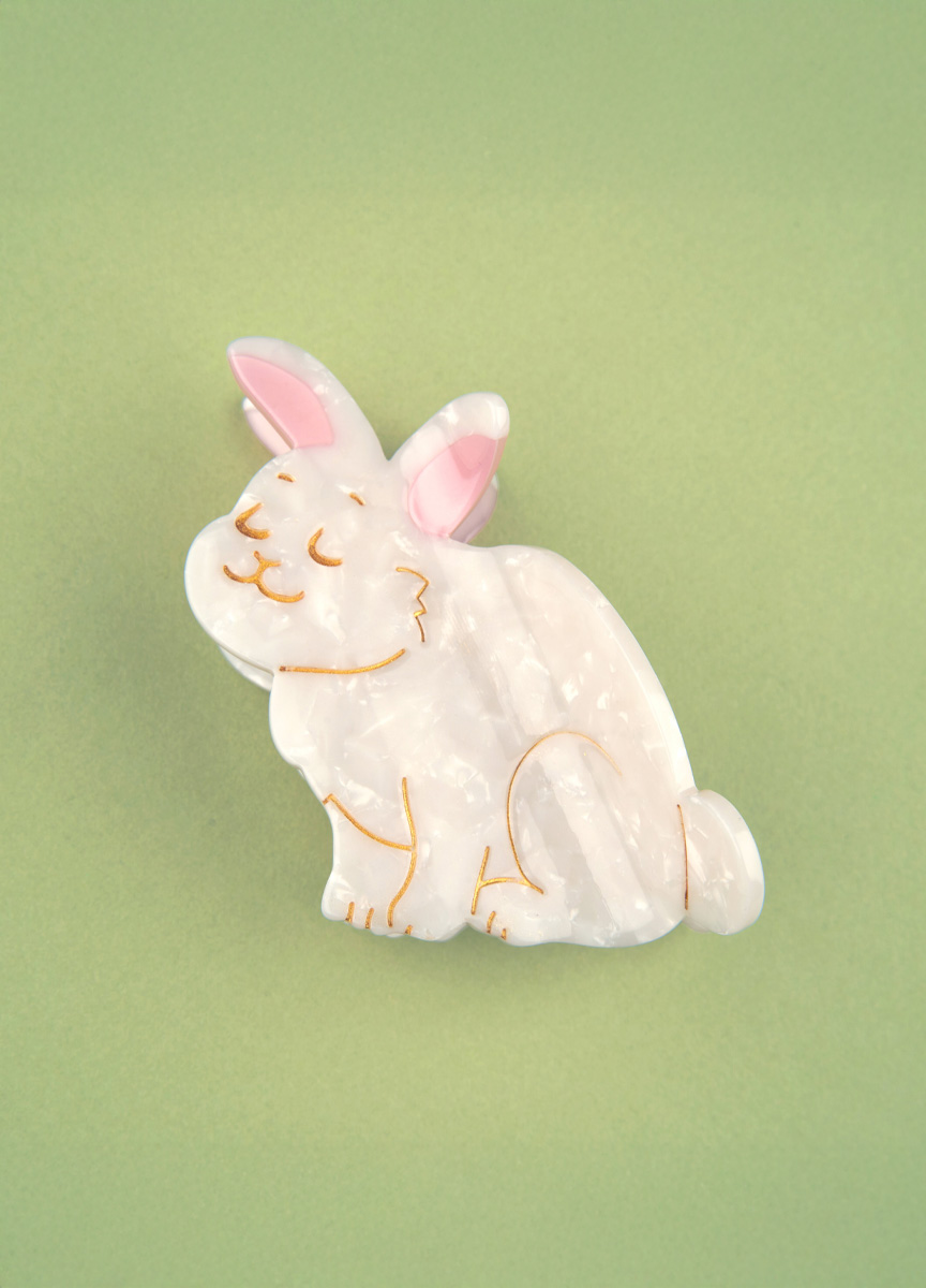 大白兔造型髮抓